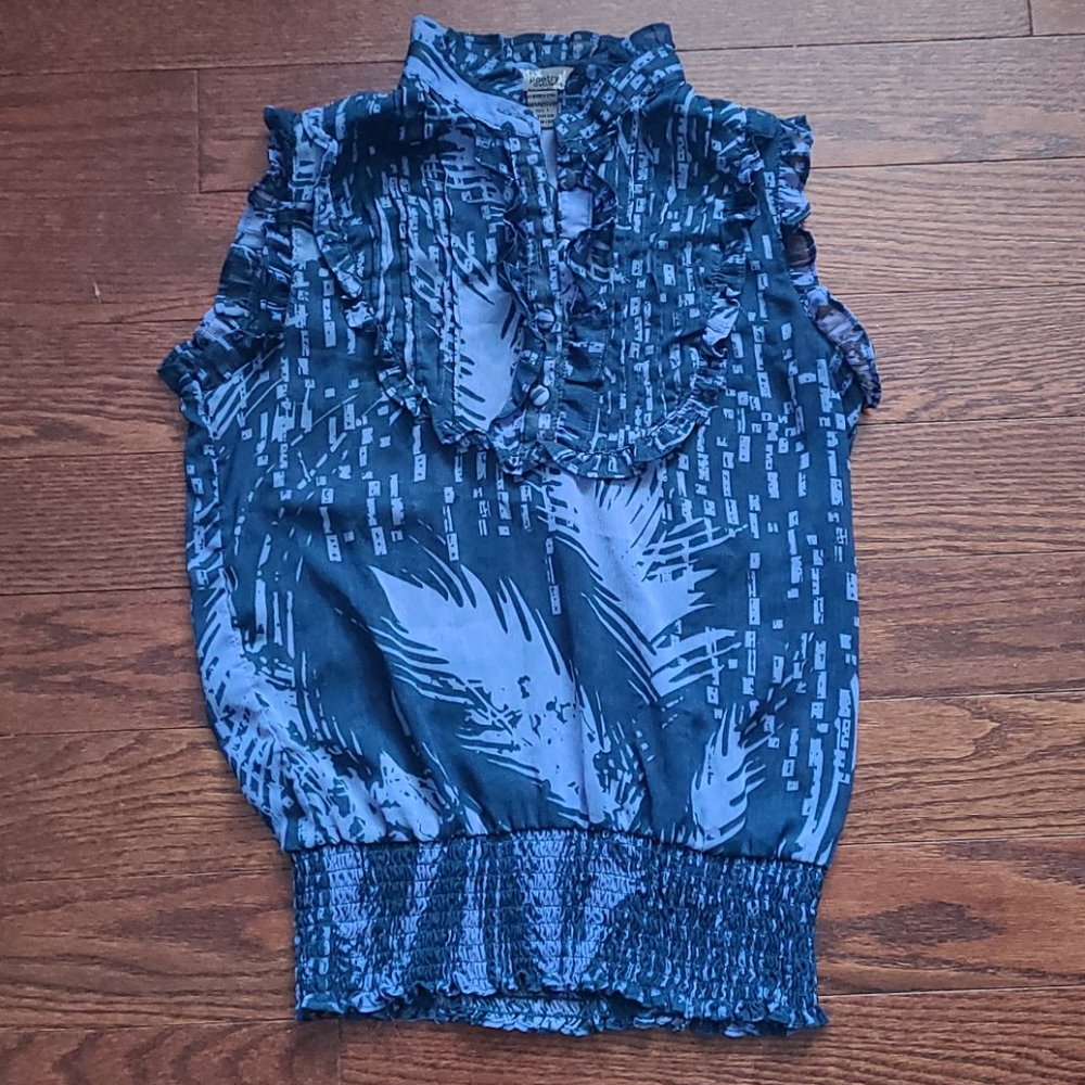 Blue printed blouse